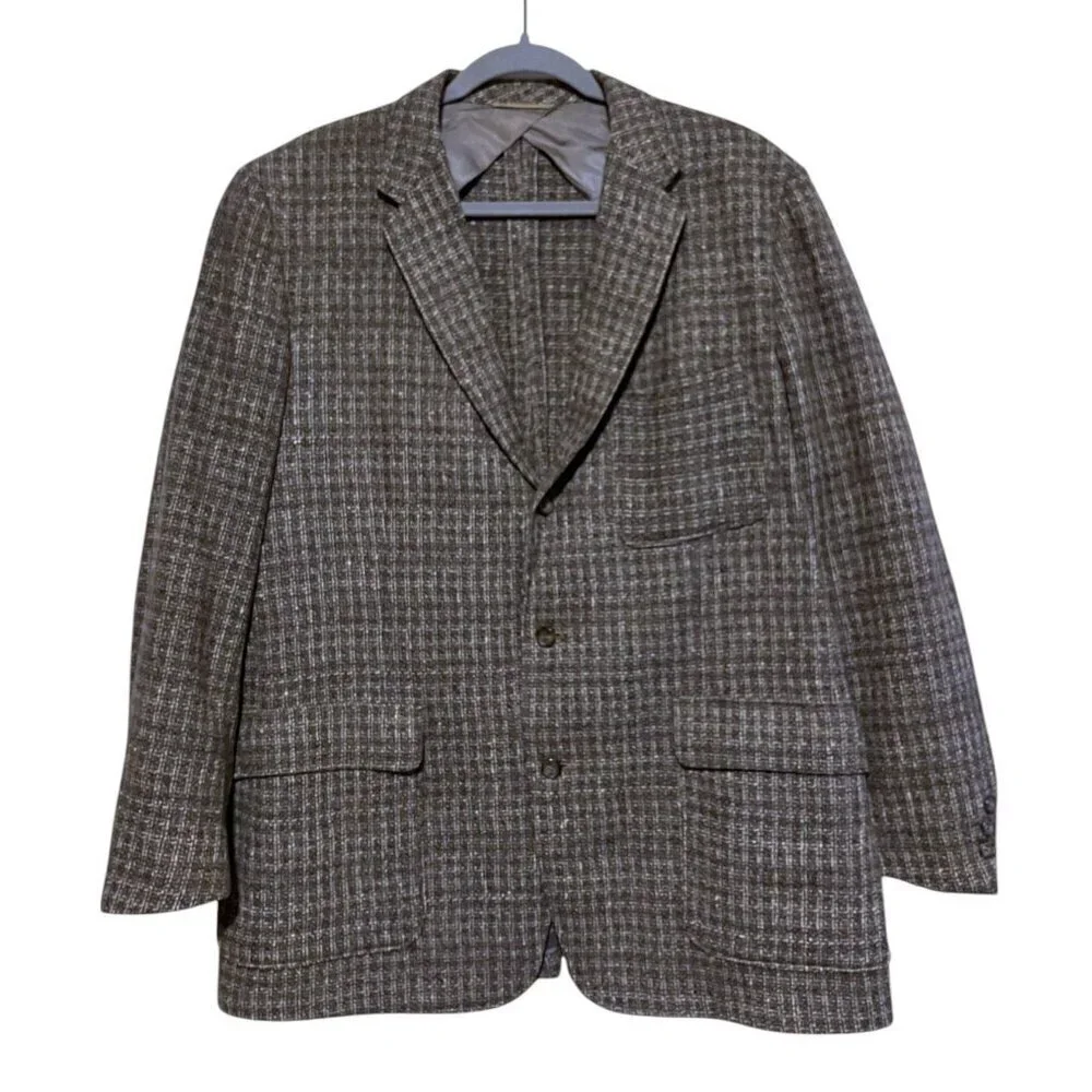 Vintage Joseph Horne Sport Coat XL Jacket Blazer Tweed Single Breasted